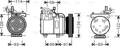 Ava Quality Cooling HY K199 - Compressore, Climatizzatore autozon.pro