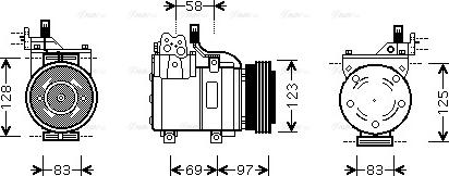 Ava Quality Cooling HY K198 - Compressore, Climatizzatore autozon.pro