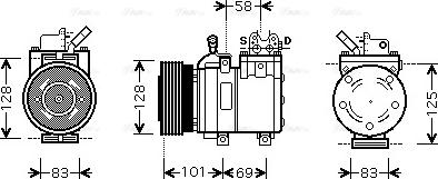 Ava Quality Cooling HY K166 - Compressore, Climatizzatore autozon.pro