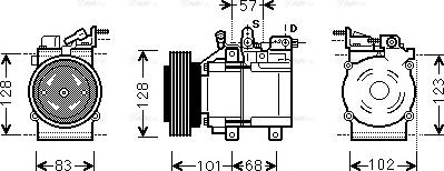 Ava Quality Cooling HYK324 - Compressore, Climatizzatore autozon.pro