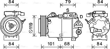 Ava Quality Cooling HYK374 - Compressore, Climatizzatore autozon.pro