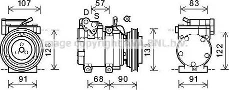 Ava Quality Cooling HYK287 - Compressore, Climatizzatore autozon.pro