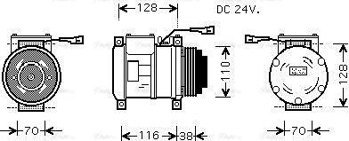 Ava Quality Cooling IVAK072 - Compressore, Climatizzatore autozon.pro