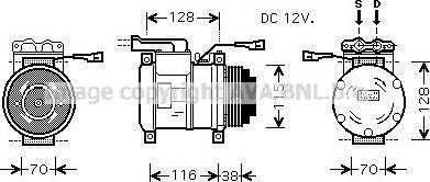 Ava Quality Cooling IVK074 - Compressore, Climatizzatore autozon.pro