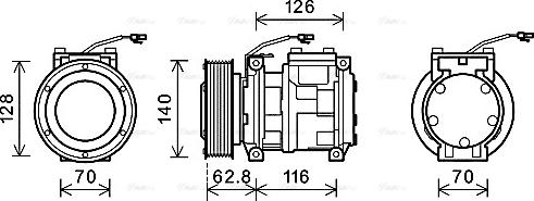 Ava Quality Cooling JDAK014 - Compressore, Climatizzatore autozon.pro