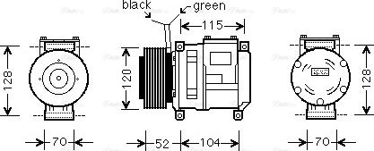 Ava Quality Cooling JDAK022 - Compressore, Climatizzatore autozon.pro