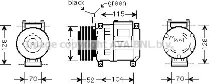 Ava Quality Cooling JDK022 - Compressore, Climatizzatore autozon.pro