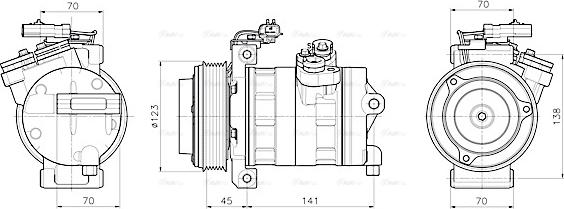 Ava Quality Cooling JEAK092 - Compressore, Climatizzatore autozon.pro