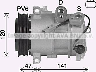 Ava Quality Cooling JEK086 - Compressore, Climatizzatore autozon.pro