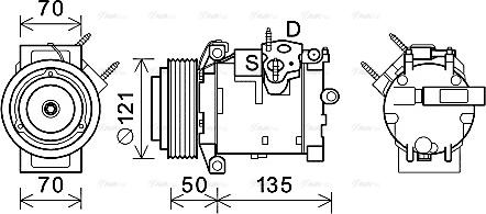 Ava Quality Cooling JEK066 - Compressore, Climatizzatore autozon.pro