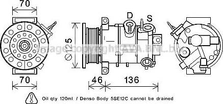 Ava Quality Cooling JEK067 - Compressore, Climatizzatore autozon.pro