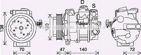 Ava Quality Cooling JRK057 - Compressore, Climatizzatore autozon.pro