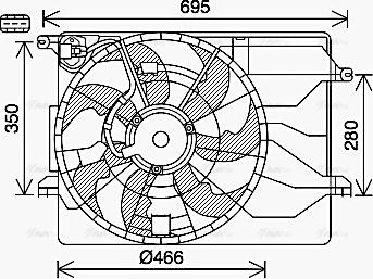 Ava Quality Cooling KA7543 - Ventola, Raffreddamento motore autozon.pro