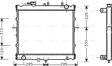 Ava Quality Cooling KAA2022 - Radiatore, Raffreddamento motore autozon.pro