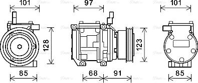 Ava Quality Cooling KAAK208 - Compressore, Climatizzatore autozon.pro