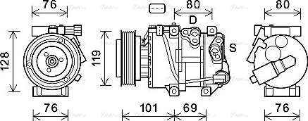 Ava Quality Cooling KAAK279 - Compressore, Climatizzatore autozon.pro