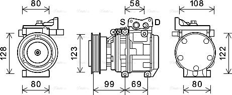 Ava Quality Cooling KAK264 - Compressore, Climatizzatore autozon.pro