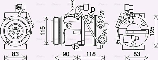 Ava Quality Cooling KAK284 - Compressore, Climatizzatore autozon.pro