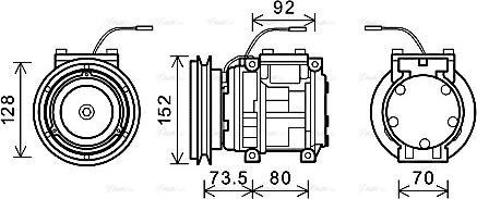 Ava Quality Cooling KMAK001 - Compressore, Climatizzatore autozon.pro