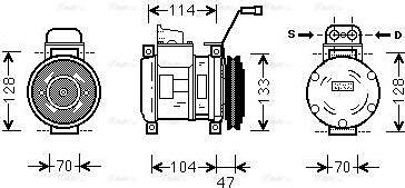 Ava Quality Cooling MEAK189 - Compressore, Climatizzatore autozon.pro