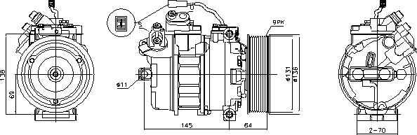 Ava Quality Cooling MEAK357 - Compressore, Climatizzatore autozon.pro