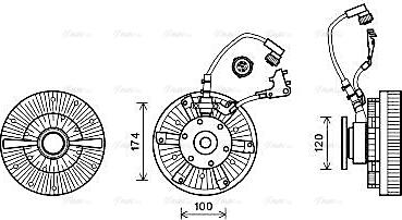 Ava Quality Cooling MEC260 - Giunto di collegamento, Ventilatore radiatore autozon.pro