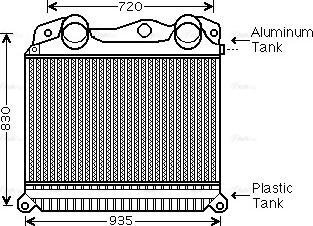 Ava Quality Cooling MN 4055 - Intercooler autozon.pro