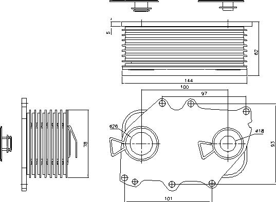 Ava Quality Cooling MN3161 - Radiatore olio, Olio motore autozon.pro