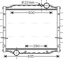 Ava Quality Cooling MN 2045 - Radiatore, Raffreddamento motore autozon.pro