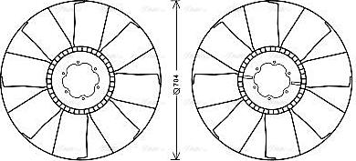 Ava Quality Cooling MNB084 - Ventola, Raffreddamento motore autozon.pro