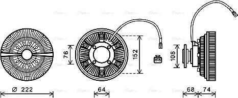 Ava Quality Cooling MNC071 - Giunto di collegamento, Ventilatore radiatore autozon.pro