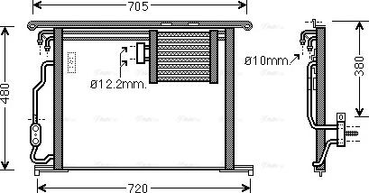 Ava Quality Cooling MS5467 - Condensatore, Climatizzatore autozon.pro