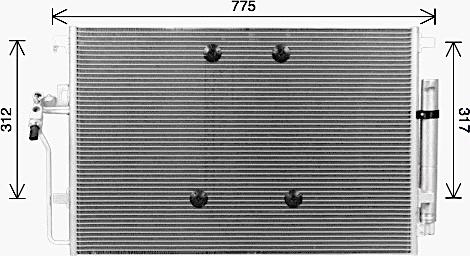 Ava Quality Cooling MS5724D - Condensatore, Climatizzatore autozon.pro