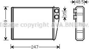 Ava Quality Cooling MS6673 - Scambiatore calore, Riscaldamento abitacolo autozon.pro