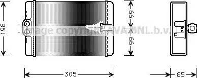 Ava Quality Cooling MS 6250 - Scambiatore calore, Riscaldamento abitacolo autozon.pro