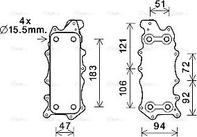 Ava Quality Cooling MS3685 - Radiatore olio, Olio motore autozon.pro