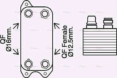 Ava Quality Cooling MS3686 - Radiatore olio, Cambio automatico autozon.pro