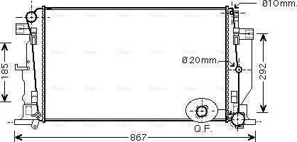 Ava Quality Cooling MS 2444 - Radiatore, Raffreddamento motore autozon.pro