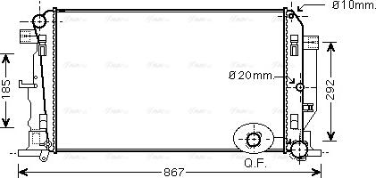 Ava Quality Cooling MS 2446 - Radiatore, Raffreddamento motore autozon.pro