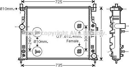 Ava Quality Cooling MS 2436 - Radiatore, Raffreddamento motore autozon.pro