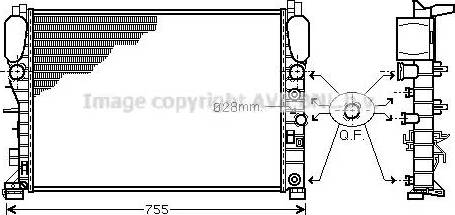 Ava Quality Cooling MS 2341 - Radiatore, Raffreddamento motore autozon.pro