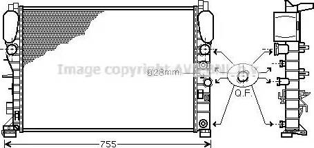 Ava Quality Cooling MS 2342 - Radiatore, Raffreddamento motore autozon.pro