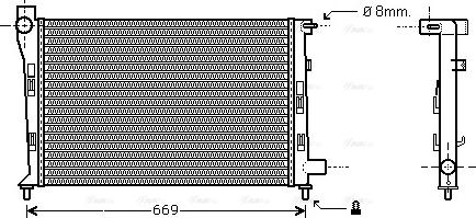 Ava Quality Cooling MS 2281 - Radiatore, Raffreddamento motore autozon.pro