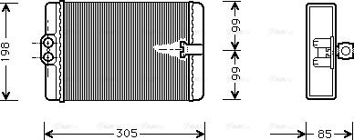 Ava Quality Cooling MSA6250 - Scambiatore calore, Riscaldamento abitacolo autozon.pro