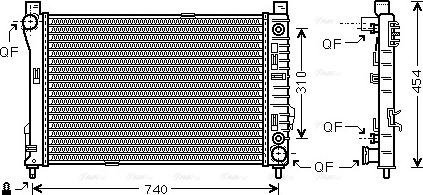 Ava Quality Cooling MSA2464 - Radiatore, Raffreddamento motore autozon.pro