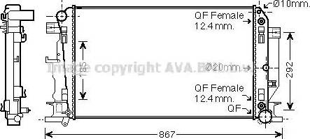 Ava Quality Cooling MSA2403 - Radiatore, Raffreddamento motore autozon.pro