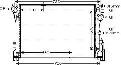 Ava Quality Cooling MSA2575 - Radiatore, Raffreddamento motore autozon.pro