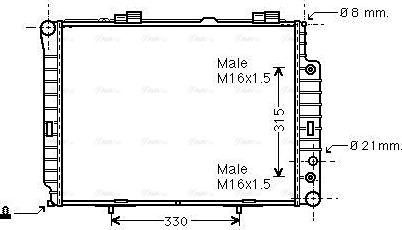 Ava Quality Cooling MSA2189 - Radiatore, Raffreddamento motore autozon.pro