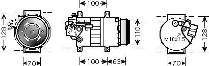 Ava Quality Cooling MSAK434 - Compressore, Climatizzatore autozon.pro