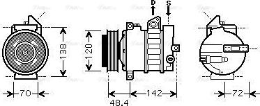 Ava Quality Cooling MSAK437 - Compressore, Climatizzatore autozon.pro